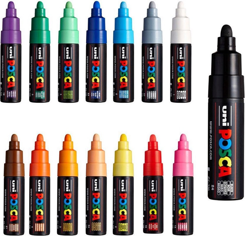 POSCA Broad PC-7M Paint Marker Art Pens Drawing Drafting Coloring