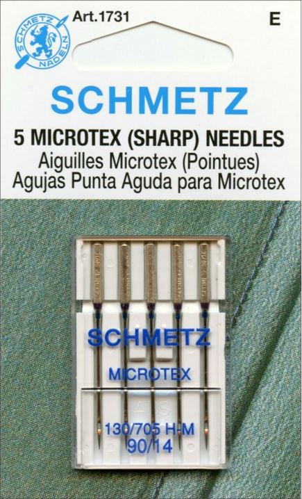 Schmetz Sharp Microtex Machine Needles Size 90/14