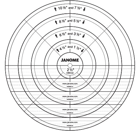 Janome Quilt Maker Pro Circle Ruler Set HG00625‐JA