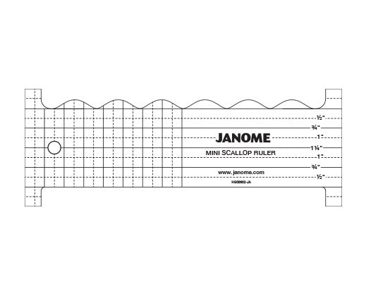 Janome Quilt Maker Pro Mini Scallop Ruler HG00602‐JA