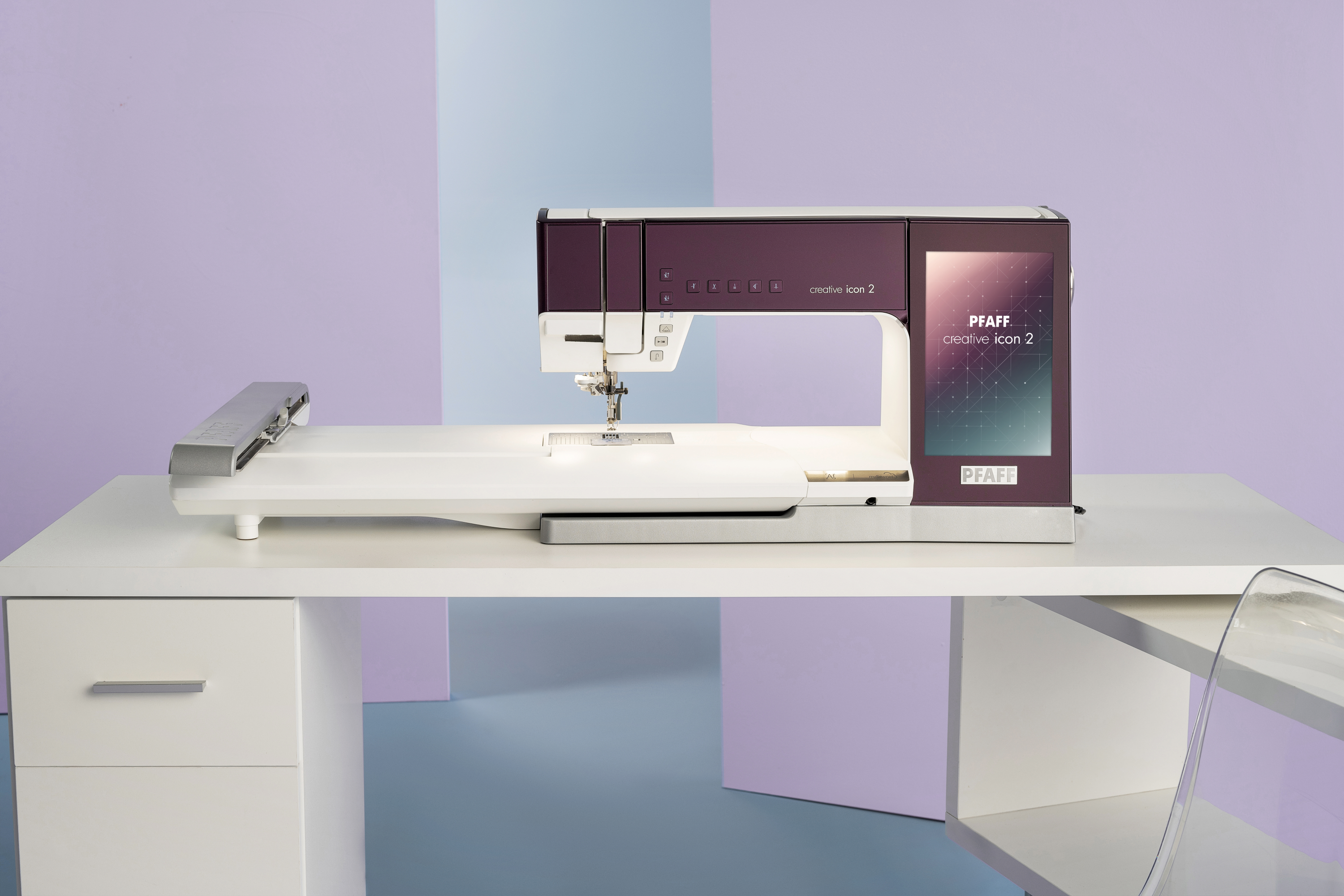 PFAFF creative icon 2 Purple Aurora Sewing and Embroidery Machine