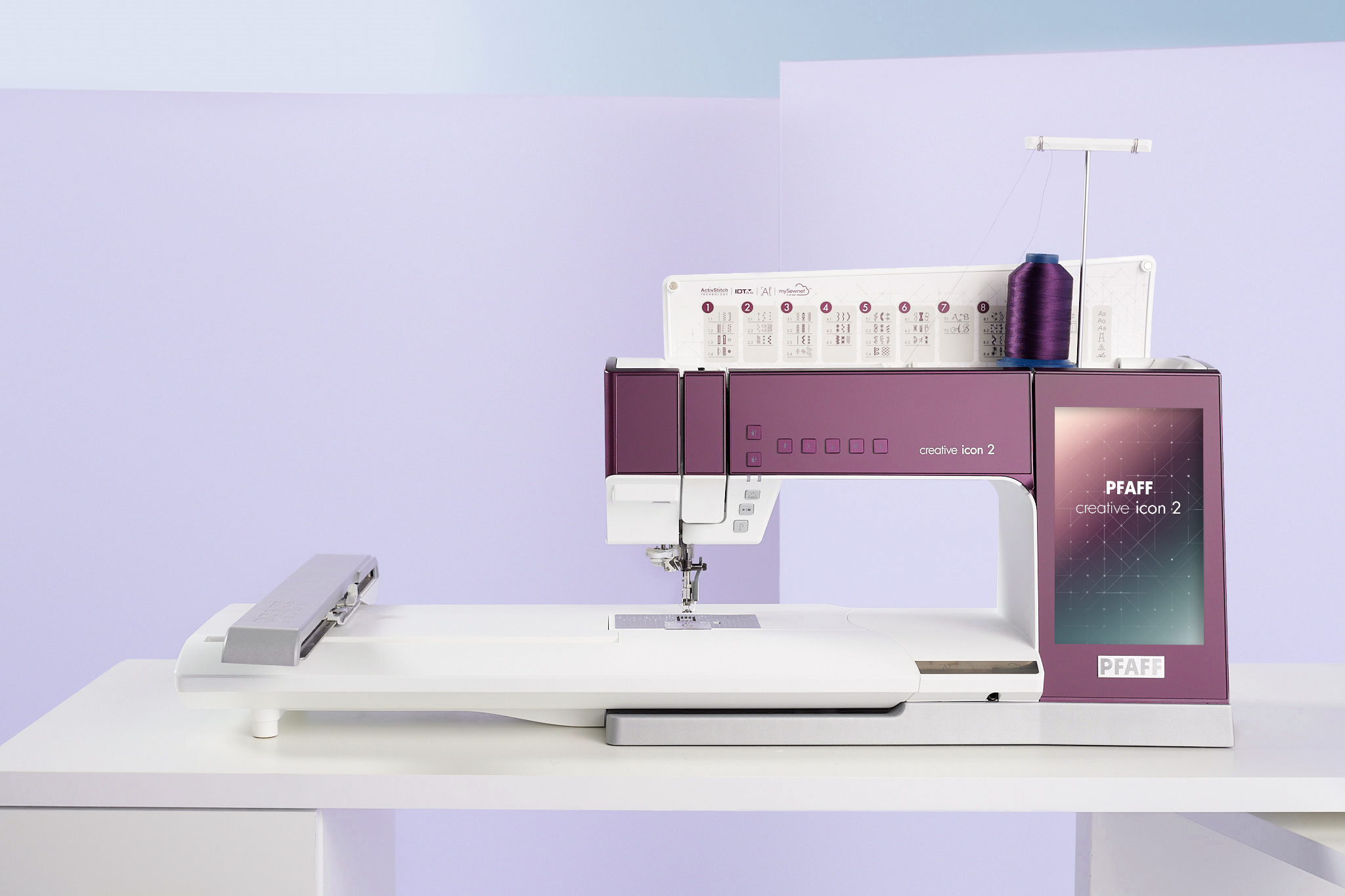 PFAFF creative icon 2 Purple Aurora Sewing and Embroidery Machine