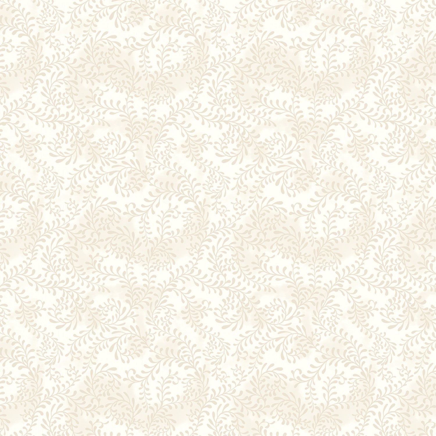 Wilmington Essentials Ivory Swirling Leaves by the Half Yard 27650-102