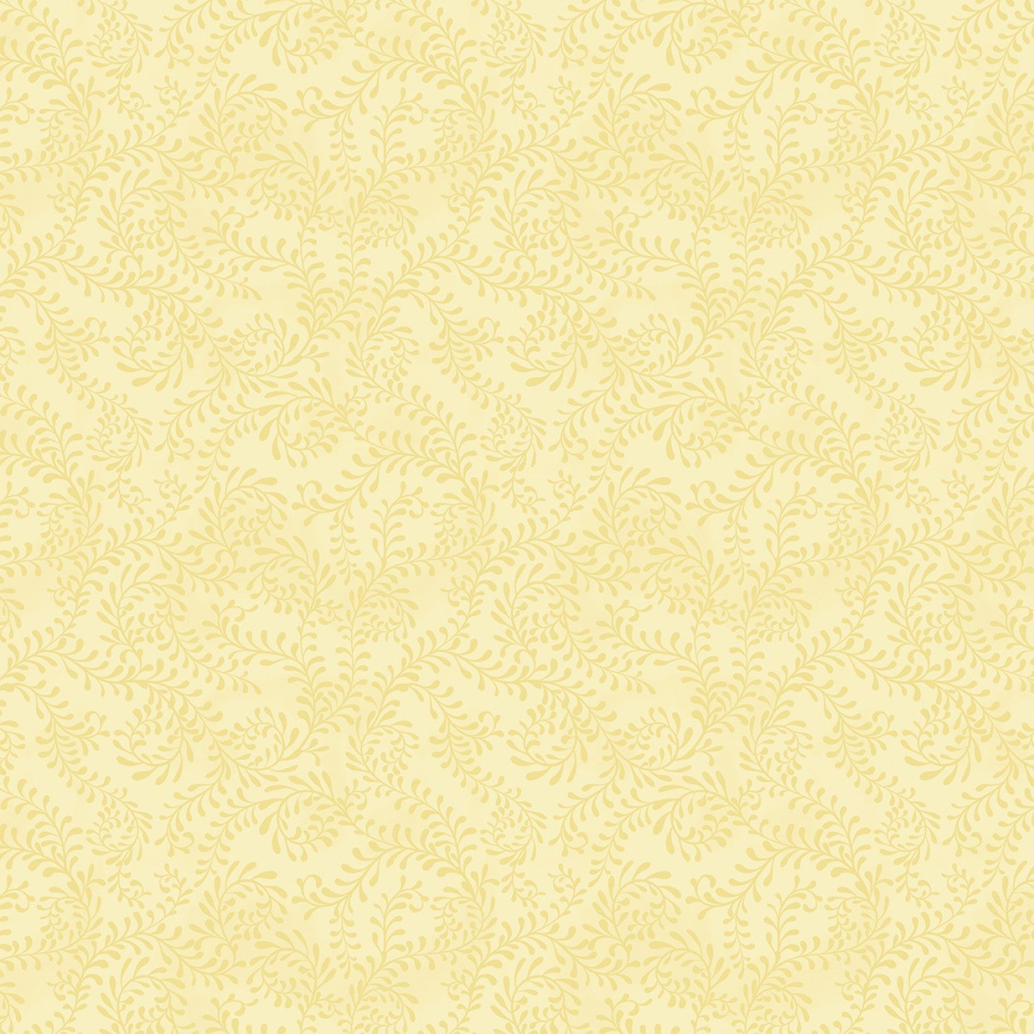 Wilmington Essentials Light Yellow Swirling Leaves by the Half Yard 27650-500