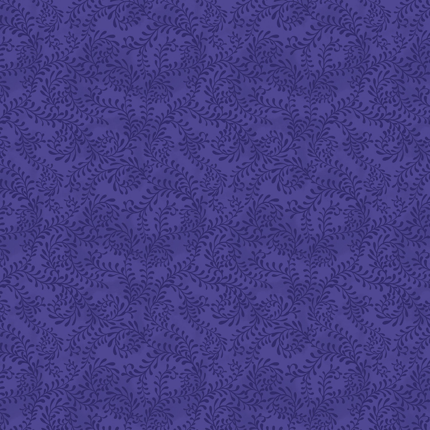 Wilmington Essentials Indigo Purple Swirling Leaves by the Half Yard 27650-664