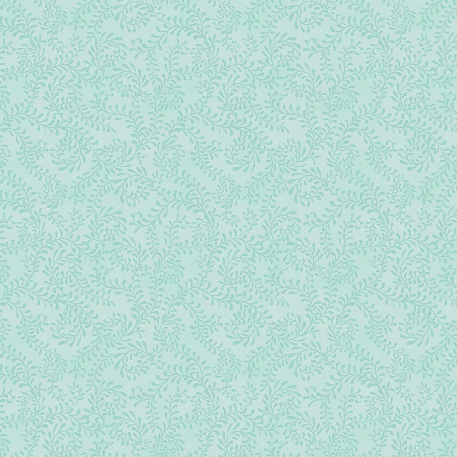 Wilmington Essentials Teal Swirling Leaves by the Half Yard 27650-770