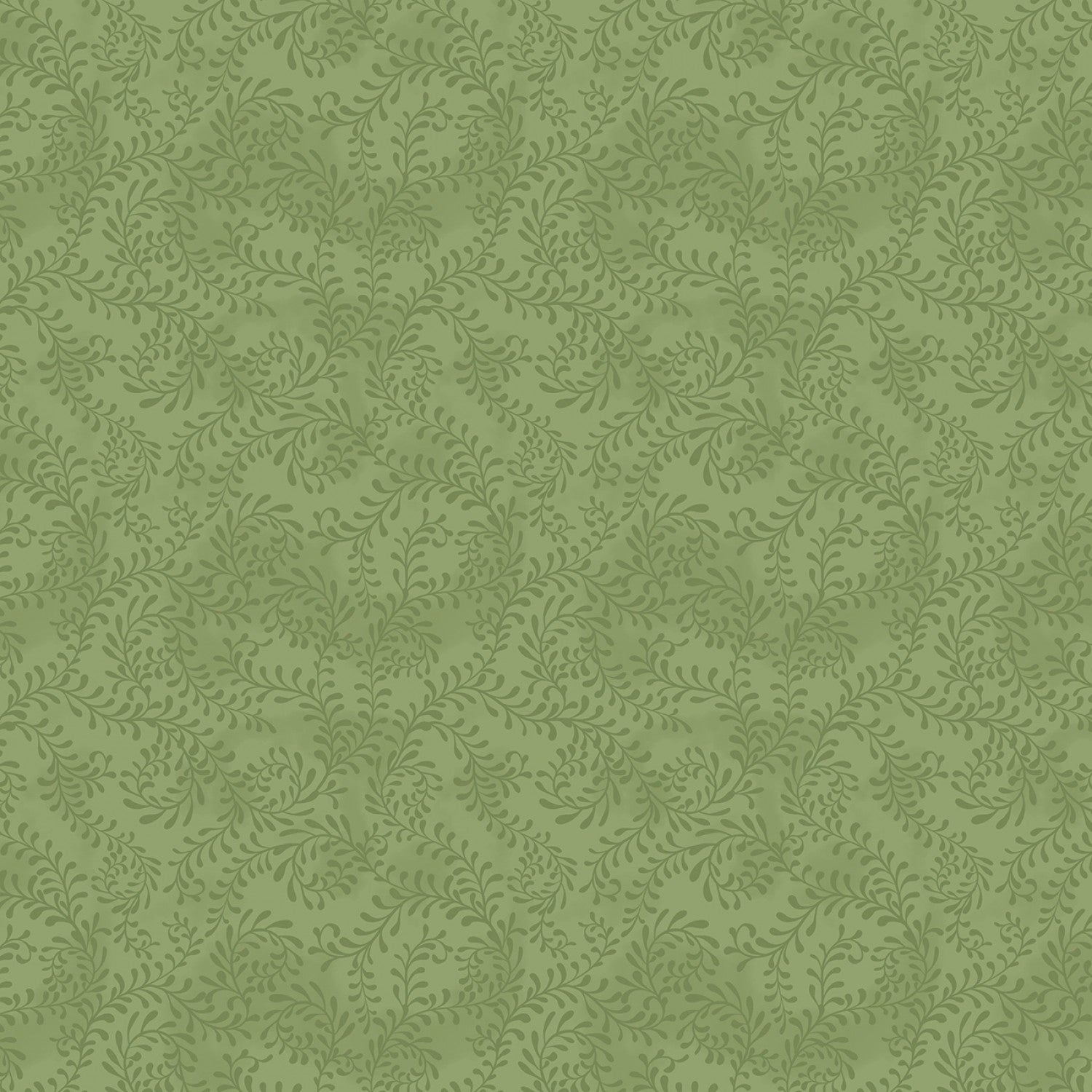 Wilmington Essentials Green Swirling Leaves by the Half Yard 27650-777