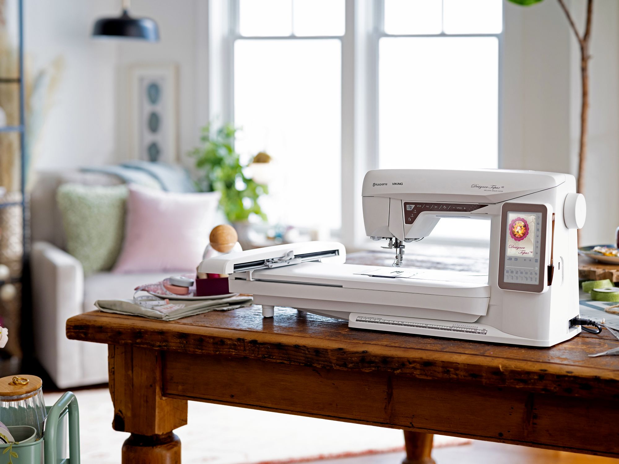 Husqvarna Viking Designer Topaz 40 Sewing and Embroidery Machine for Sale at World Weidner