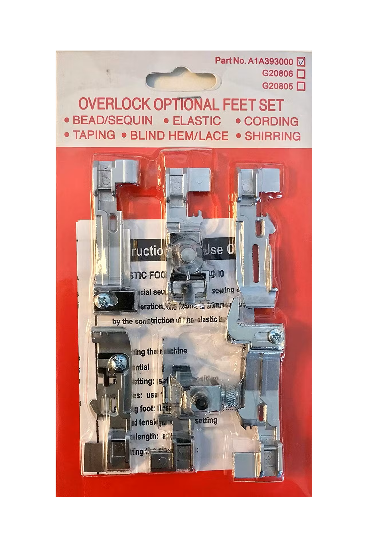 JUKI 6pc OverLock Presser Foot Set for MO-50E/80CB 40134119