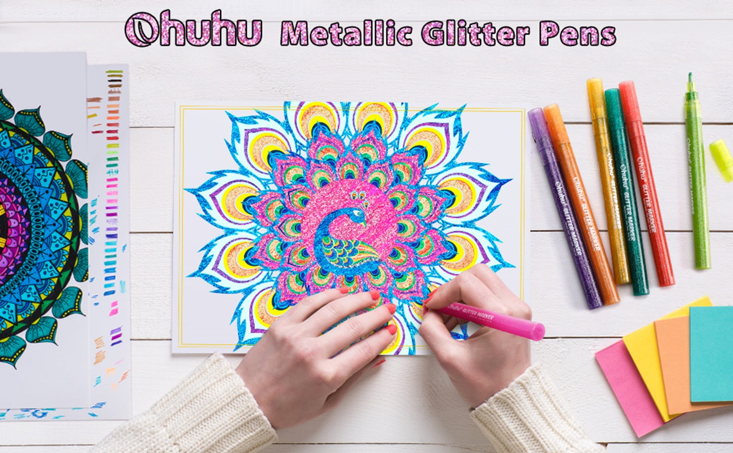 Ohuhu Glitter Metallic Marker Pens Y30-80600-32