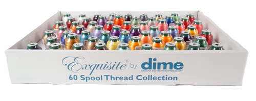 DIME Exquisite 60ct 1000m Spool Assorted Embroidery Thread Kit