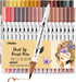 Ohuhu Maui 36ct Skin Tone Brush/Fineliner Dual Tip Water Based Markers Y30-80600-46