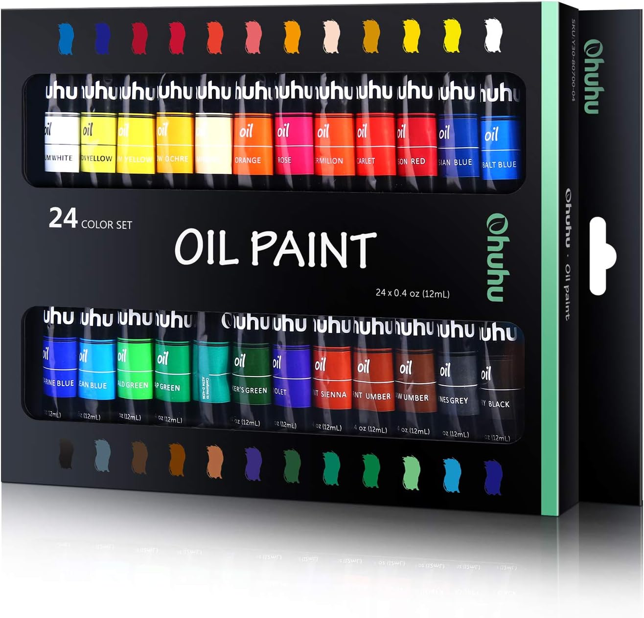 Ohuhu 24ct Non-Toxic Oil Paint Set 12ml/0.42oz Y30-80700-04 for Sale at World Weidner