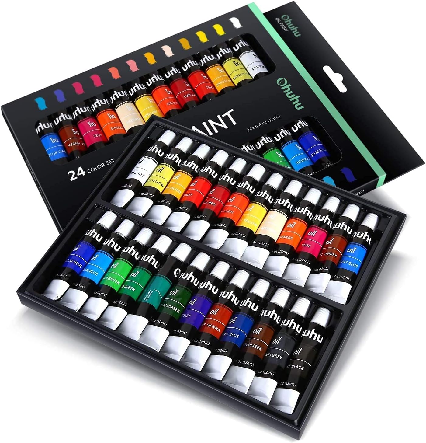 Ohuhu 24ct Non-Toxic Oil Paint Set 12ml/0.42oz Y30-80700-04 for Sale at World Weidner