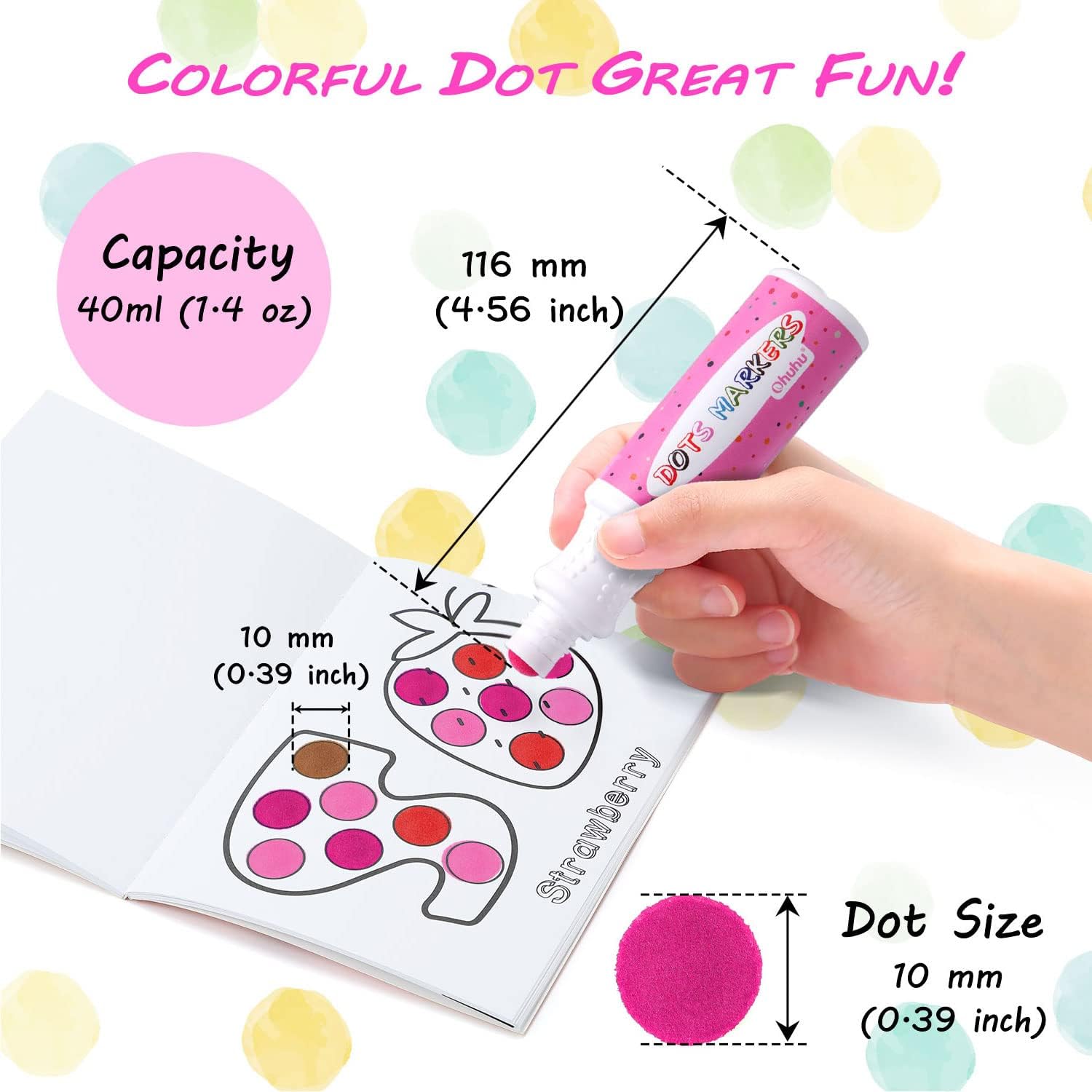 Ohuhu 8ct Washable Dot Marker Bingo Daubers Kit Y30-80700-12