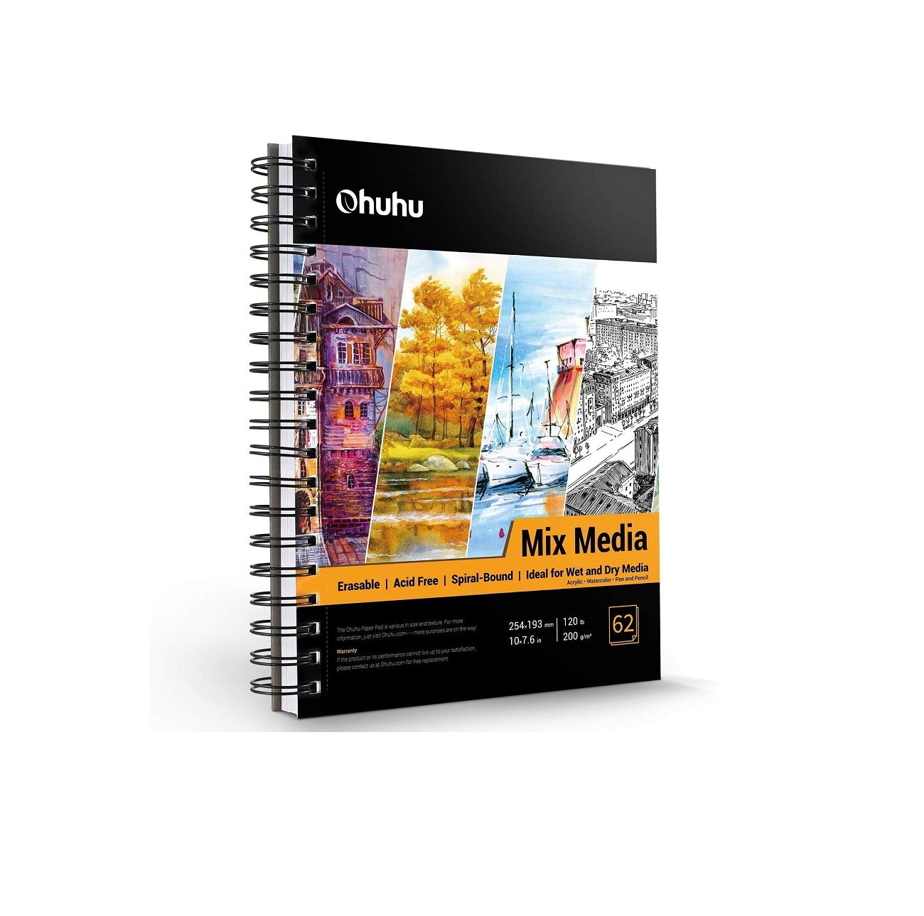 Ohuhu 62 Sheet 10"x7.6" Heavyweight Mixed Media Pad 200GSM Y44-83000-20