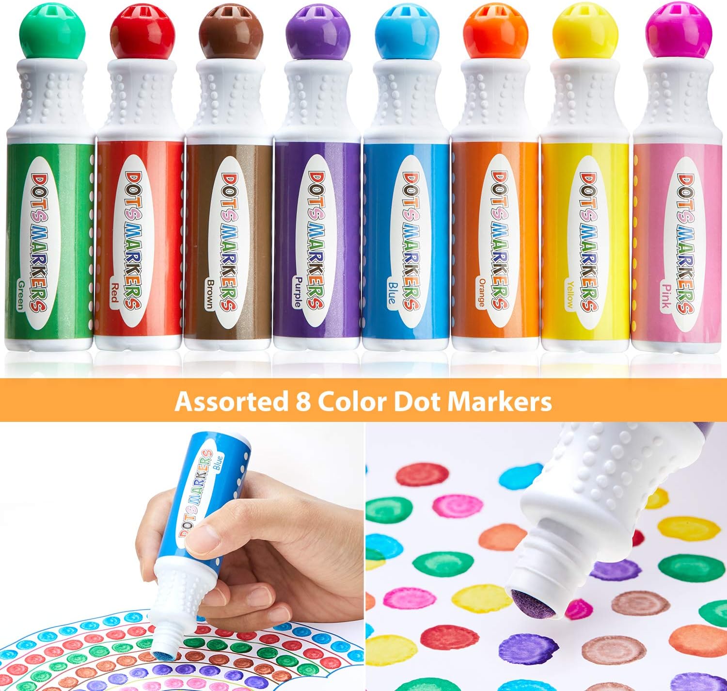 Ohuhu 8ct Washable Dot Marker Bingo Daubers Kit Y30-80700-12