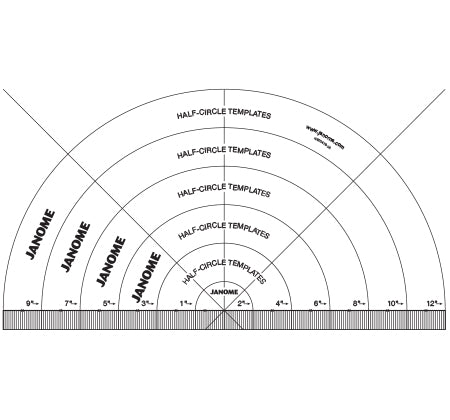 Janome Quilt Maker Pro Half Circle Set Ruler HG00416‐JA