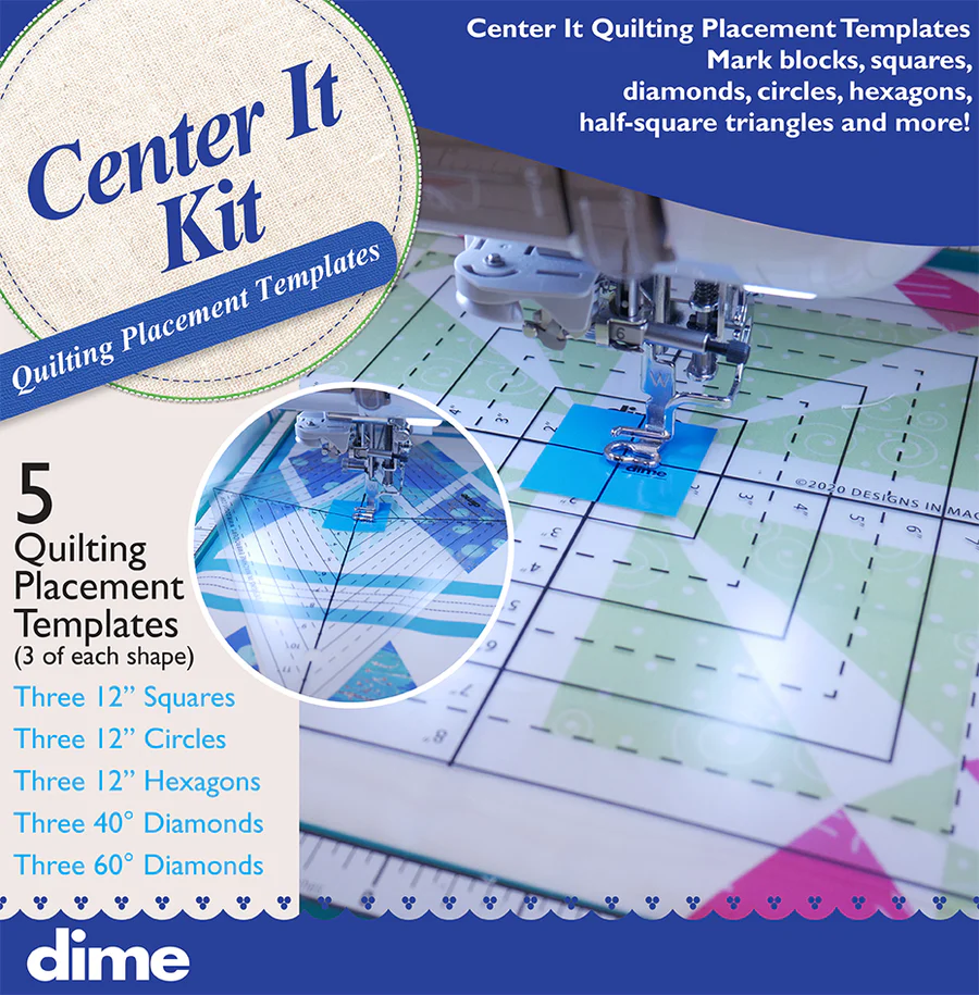 DIME Center It 15pk Quilting Block Placement Templates