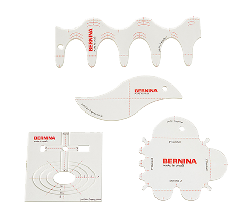 BERNINA 4pc Curves and Clams Ruler Kit BA.CCRK