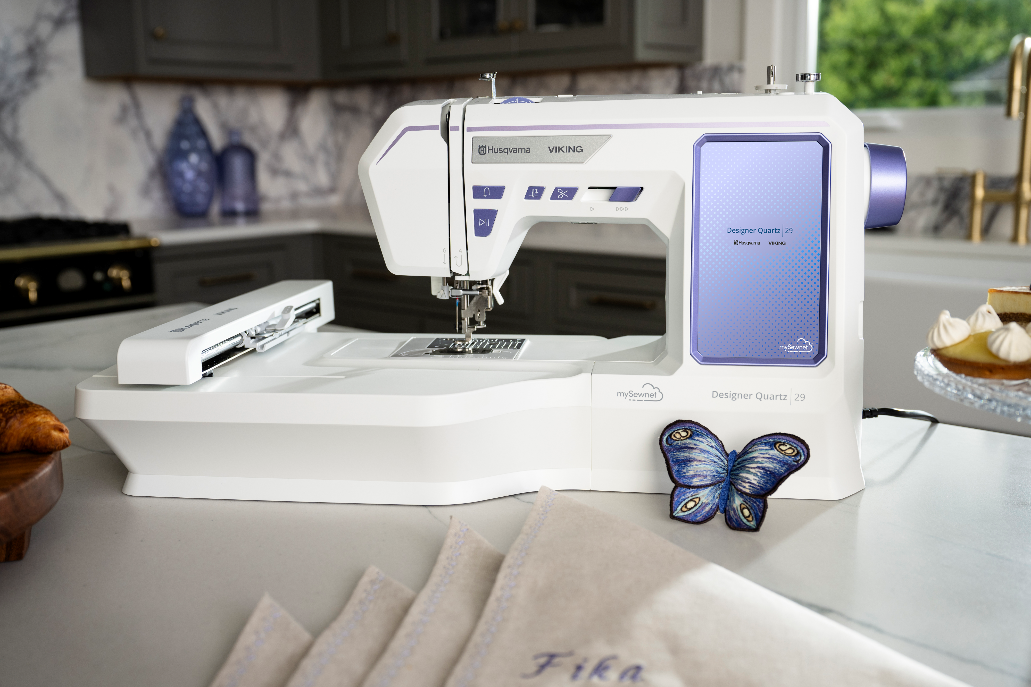 Husqvarna Viking Designer Quartz 29 Sewing and Embroidery Machine 6.7x3.9