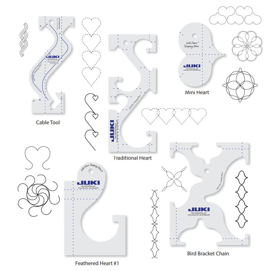 JUKI Hearts and Wings Quilting Ruler Set HW-RULER