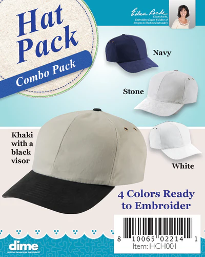 DIME 4pk Embroidery Hat Pack for Magnetic Hoop Clip