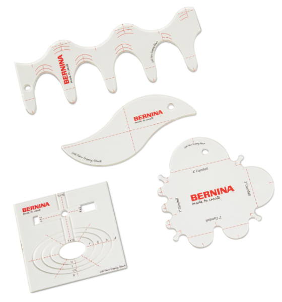 BERNINA 4pc Curves and Clams Ruler Kit BA.CCRK