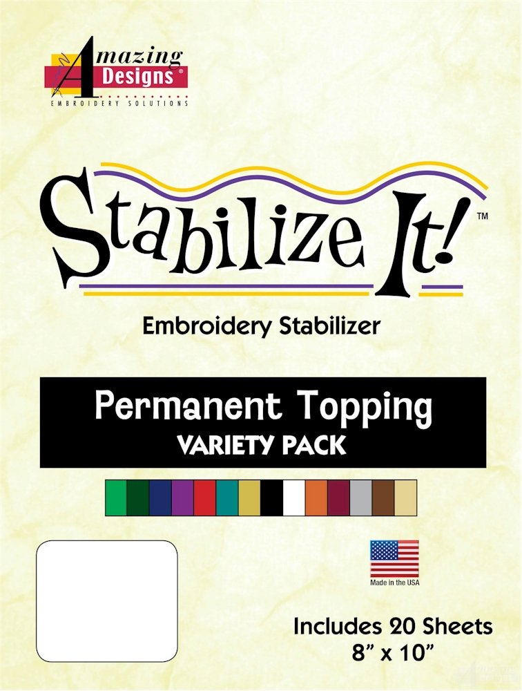 Amazing Designs Stabilize It! Permanent Topping Embroidery Stabilizer Variety Pack ADS-PTVP1 for Sale at World Weidner