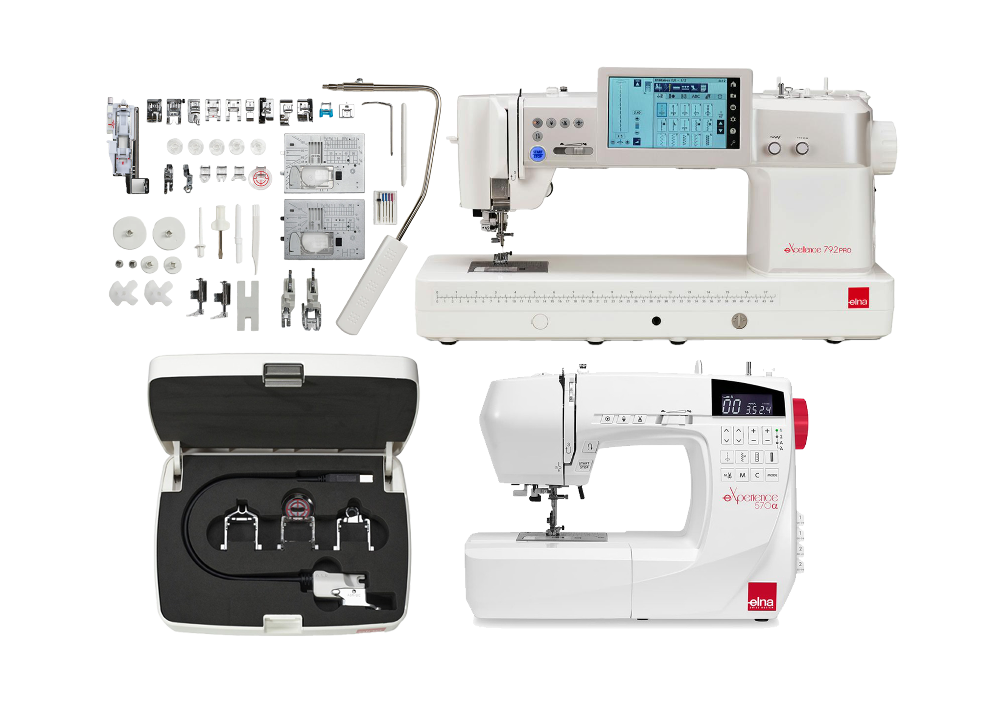 elna eXcellence 792 PRO Sewing and Quilting Machine with Accurate Stitch Regulator Equivalent to Janome Continental M8