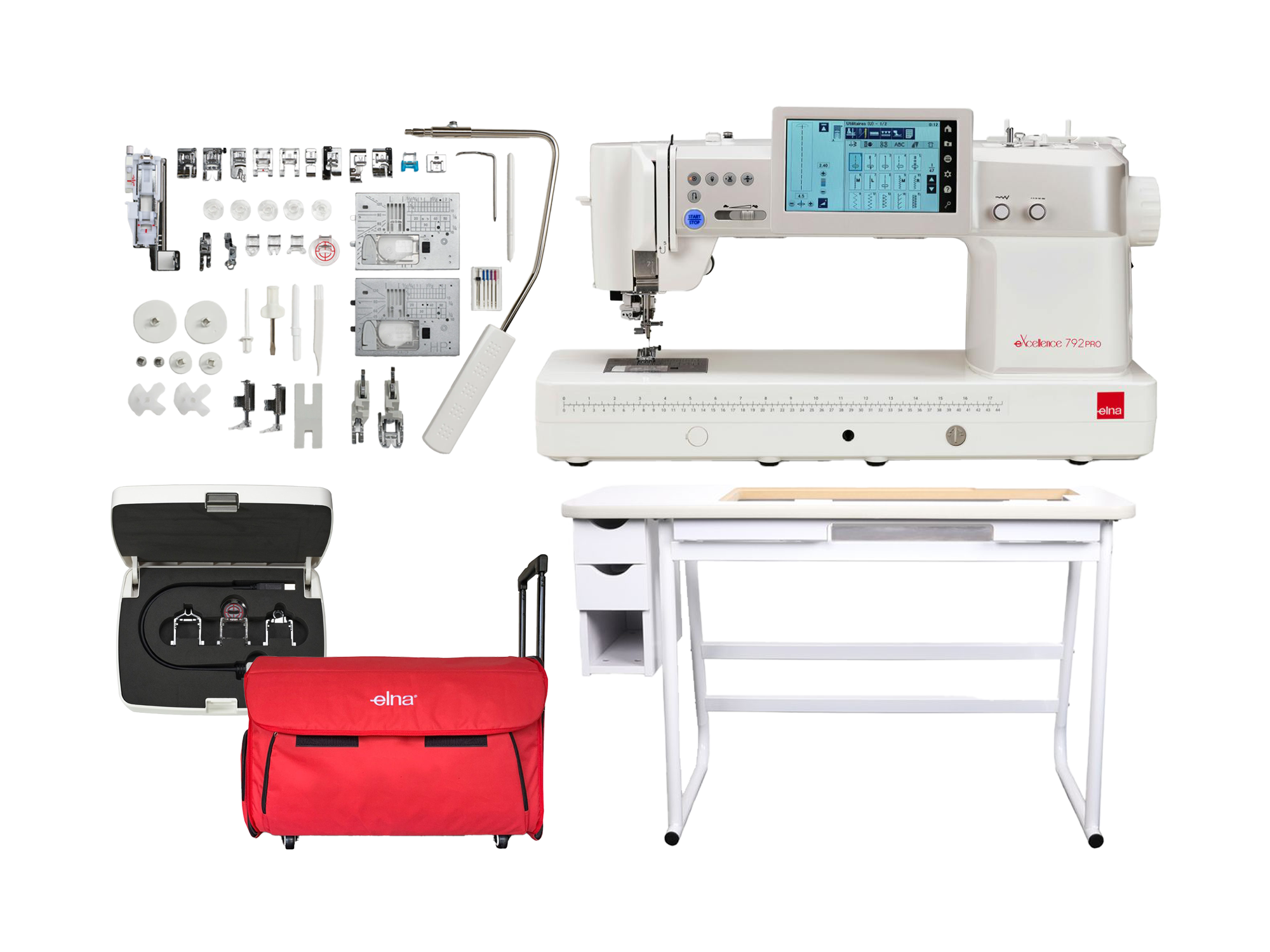 elna eXcellence 792 PRO Sewing and Quilting Machine with Accurate Stitch Regulator Equivalent to Janome Continental M8