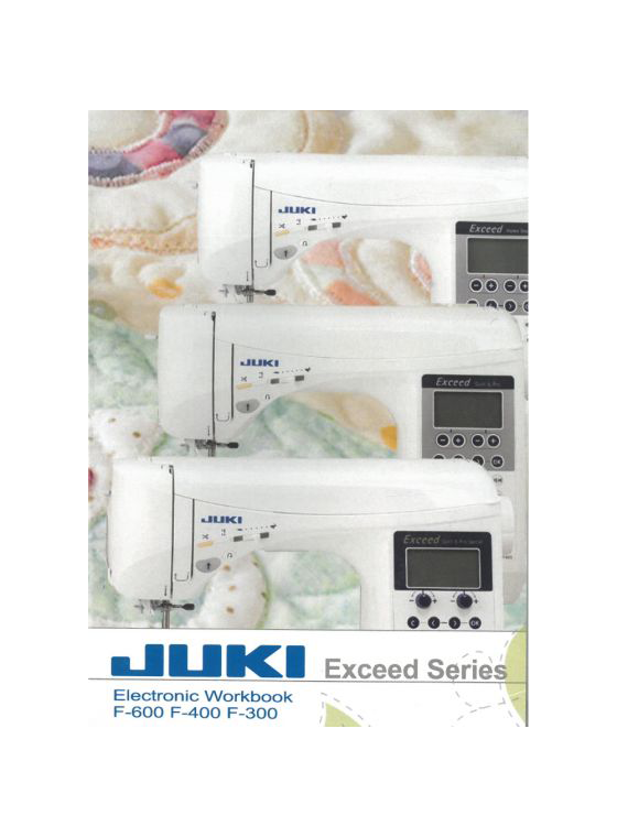 JUKI Electronic Workbook for Exceed Series F-300/400/600