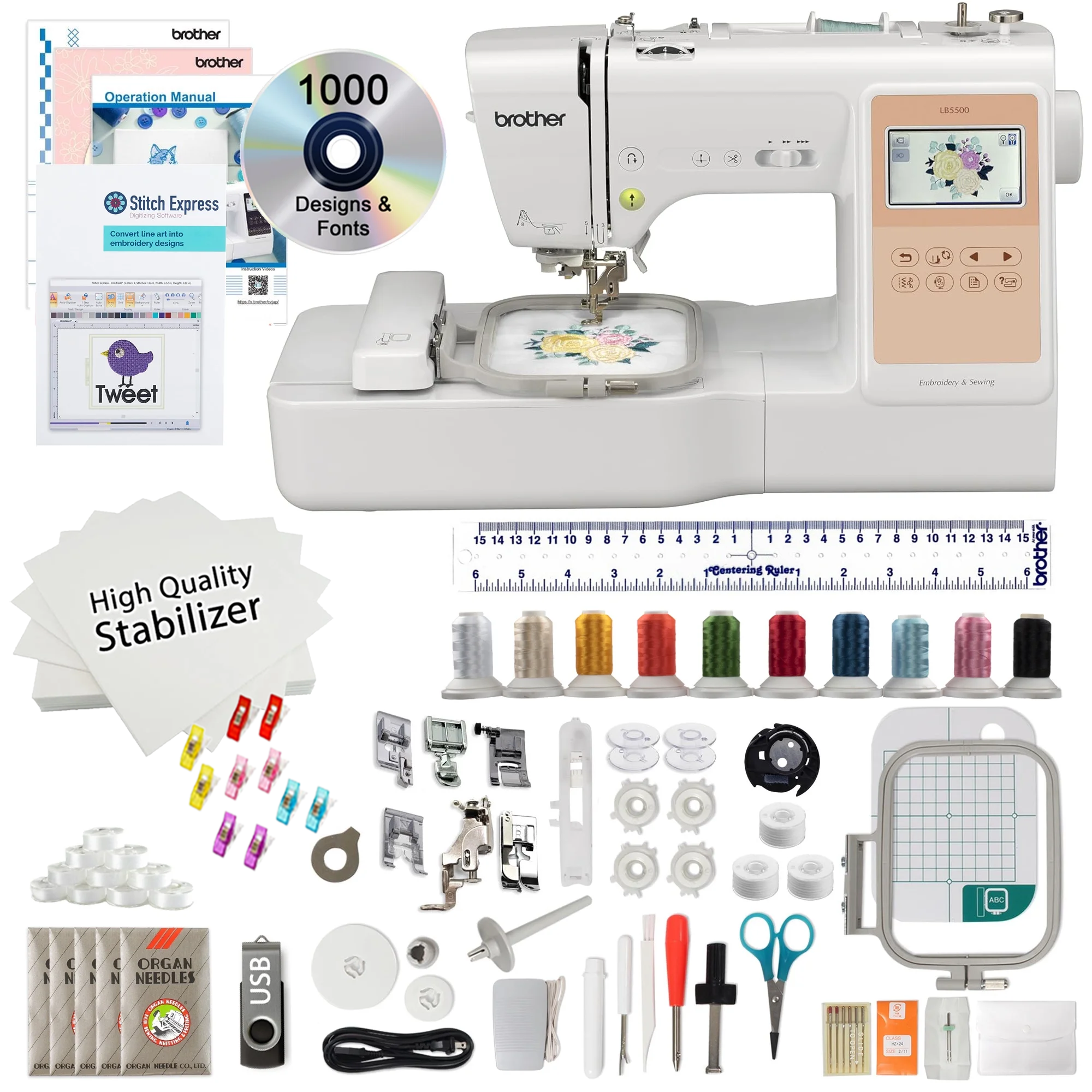 Brother LB5500 Sewing and Embroidery Machine 4x4