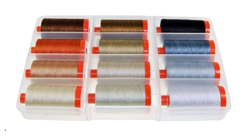 Aurifil Perfect Box of Neutrals 50wt Mako Cotton Quilting Thread Set