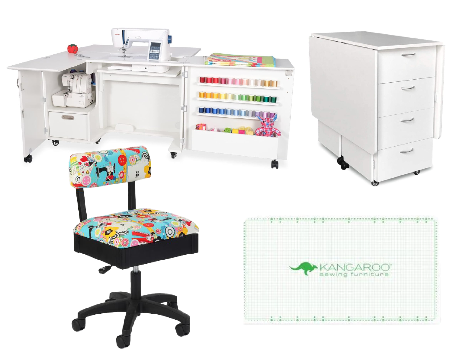 Arrow Sewing Wallaby + Kookaburra Sewing and Crafting Furniture Bundle for Sale at World Weidner