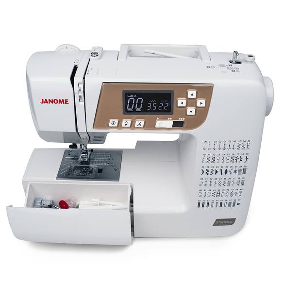 image of the Janome 3160QDC-T Computer Sewing Machine with the door open