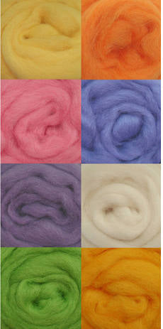 Wistyria 854 Pastel Roving de lana de 0.25 onzas, paquete de 8 